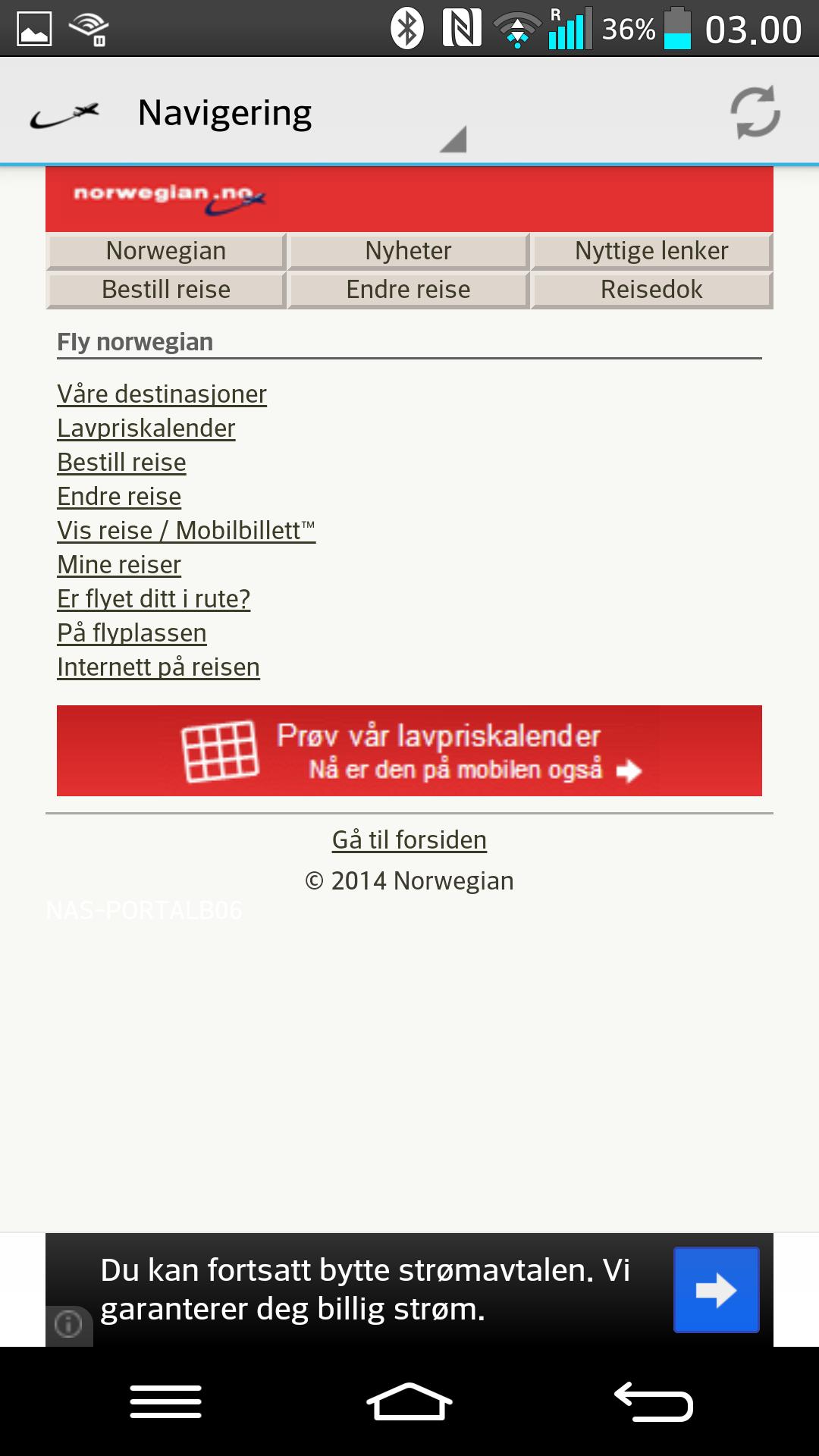 Snarvei til Norwegian.no