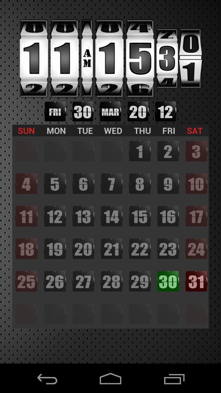 3D Rolling Clock WHITE