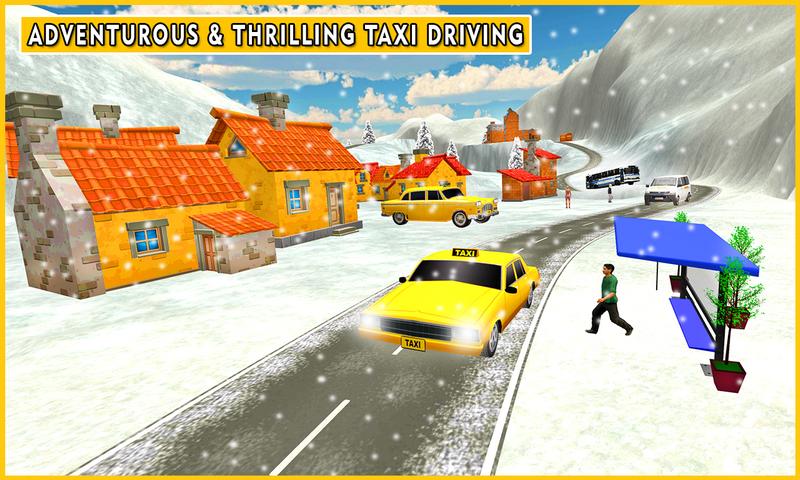 Taxi driver 3D Snow season