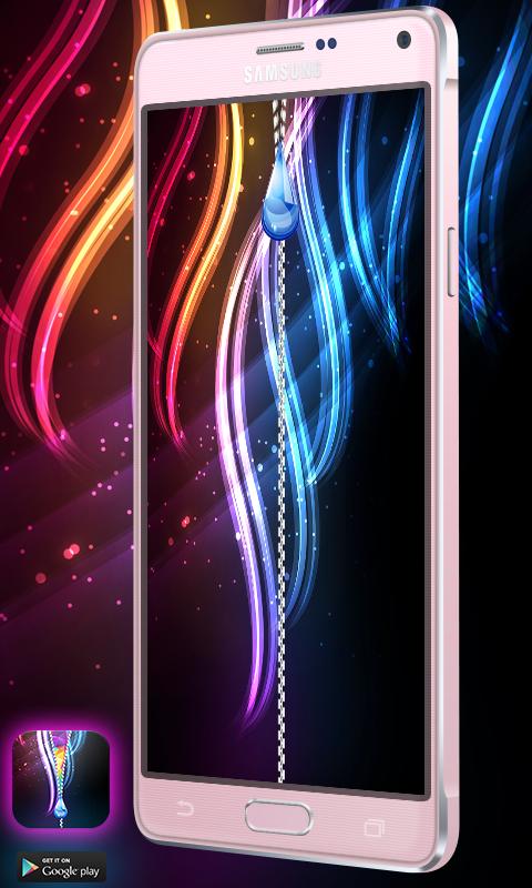 Crystal Zipper Lock Screen