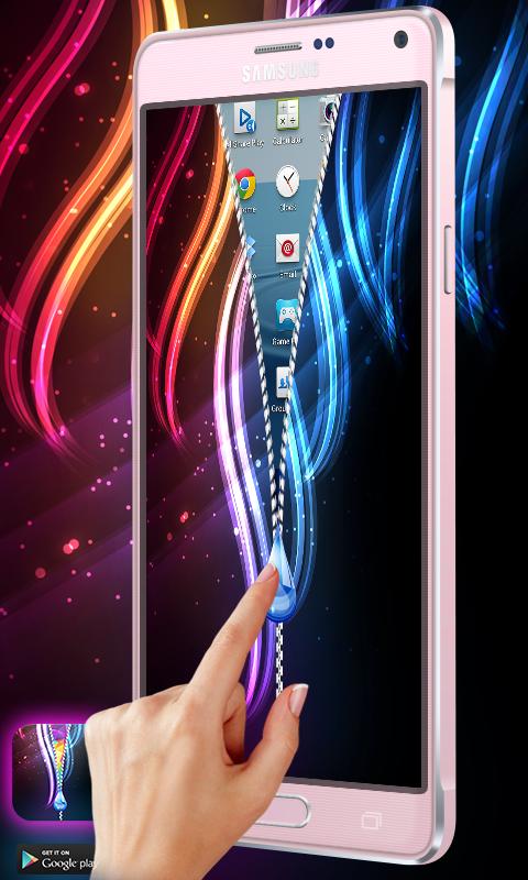 Crystal Zipper Lock Screen