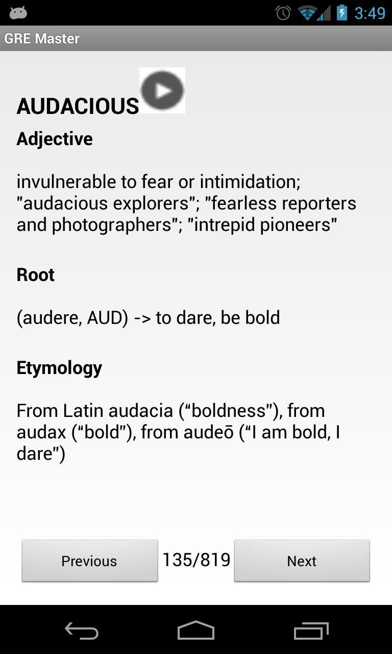 GRE Vocabulary Root/Etymology