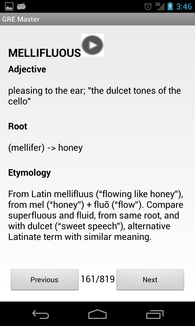 GRE Vocabulary Root/Etymology