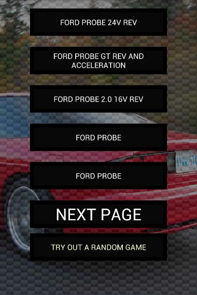 Engine sounds of Probe