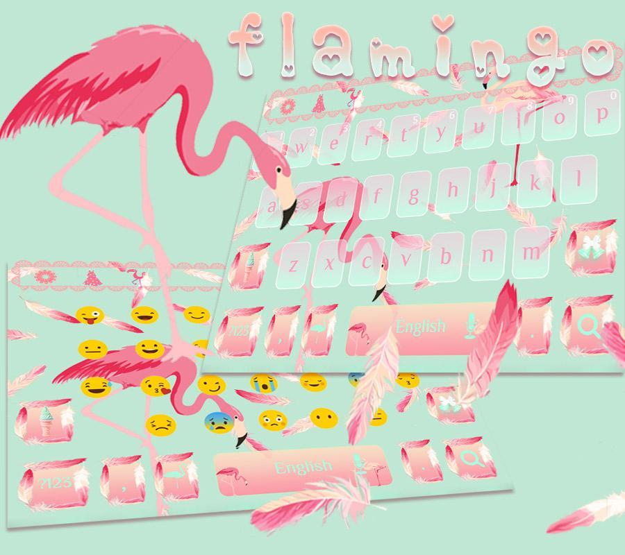 Pink flamingo Keyboard Theme