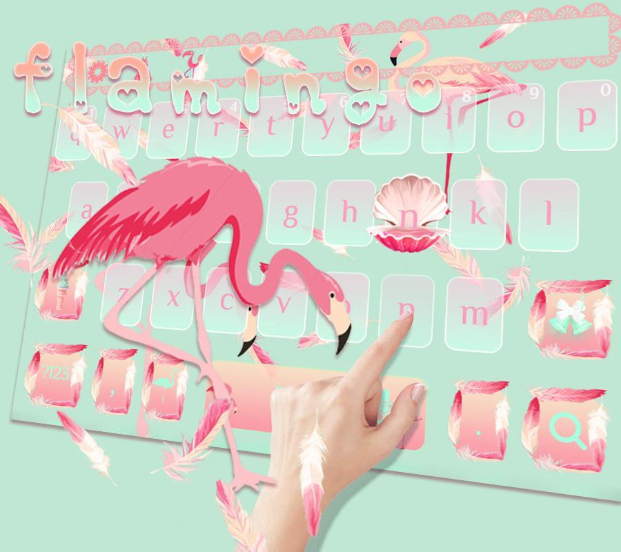 Pink flamingo Keyboard Theme