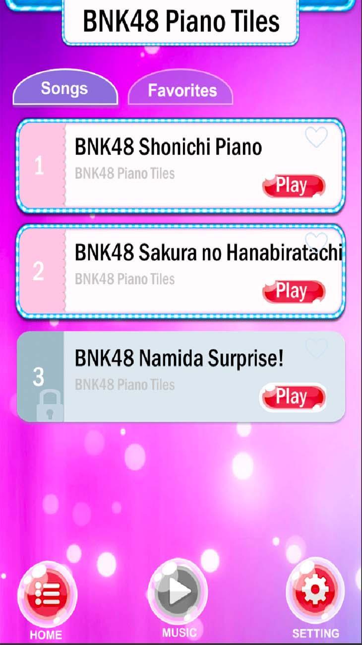 BNK48 Piano Tiles