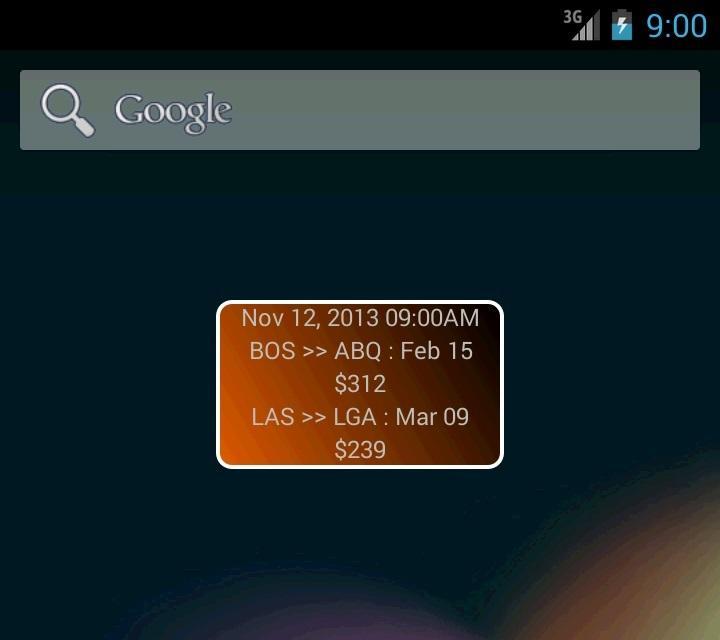 Low Cost Air Fare Watch