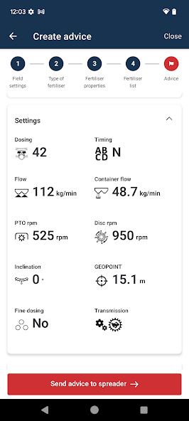 Vicon Spreading Charts