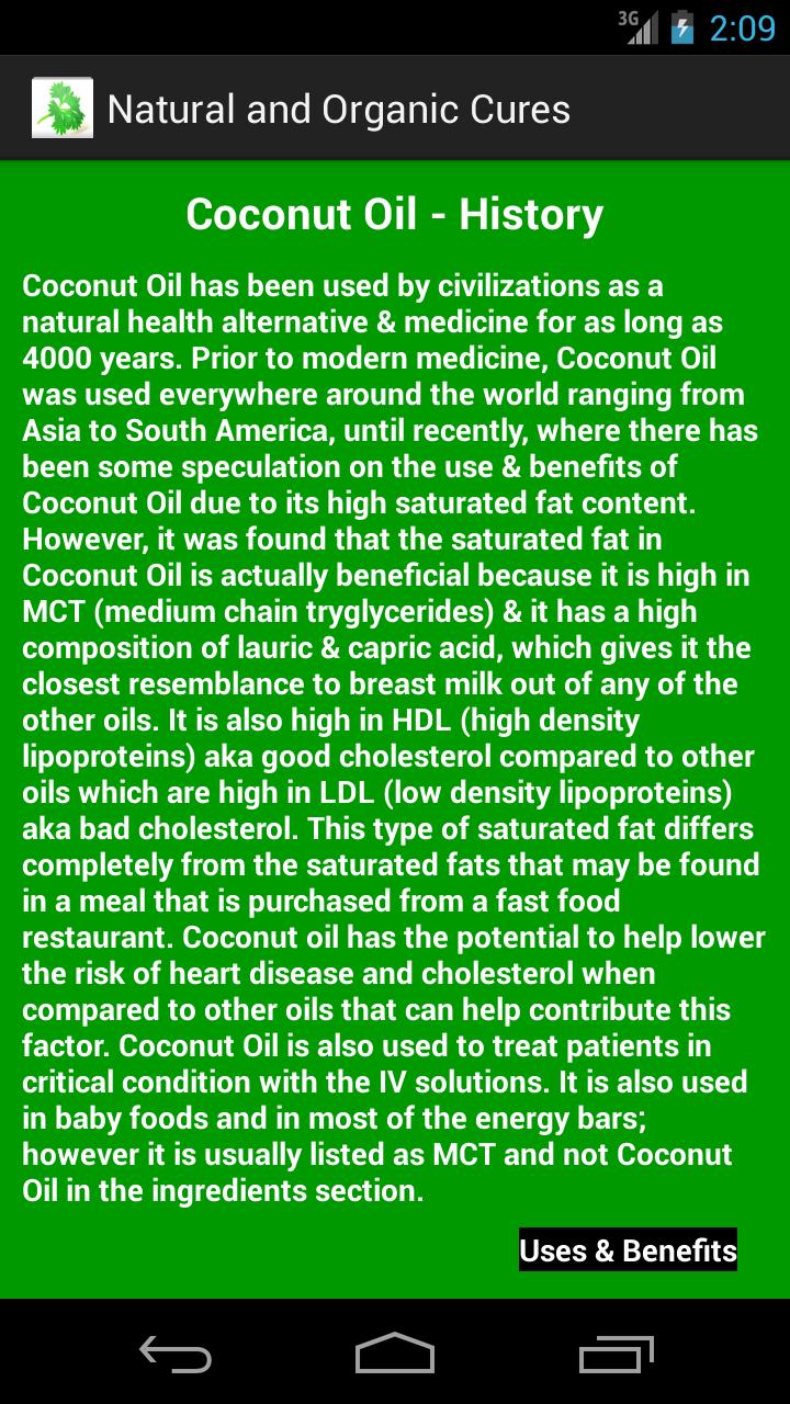 Natural and Organic Cures