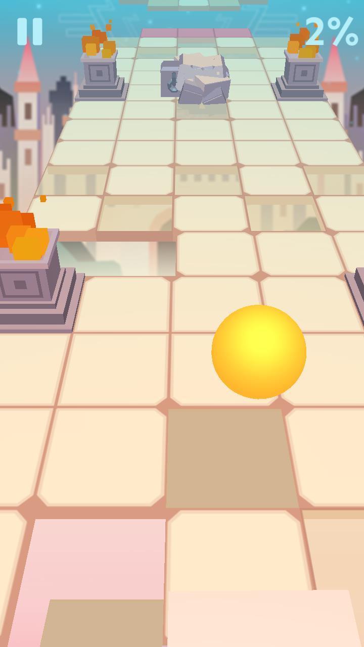 Scrolling Ball in Sky: casual rolling game