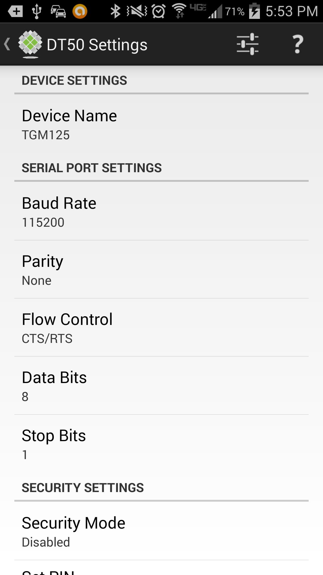 DT50 Bluetooth Console