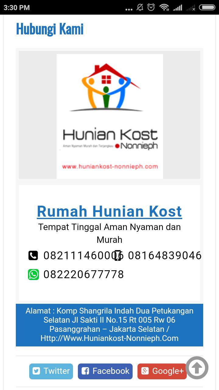 Hunian Kost JKT