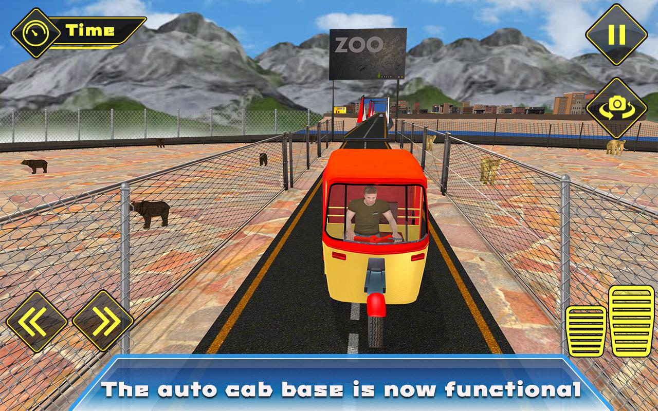 Driving tuk tuk auto rickshaw