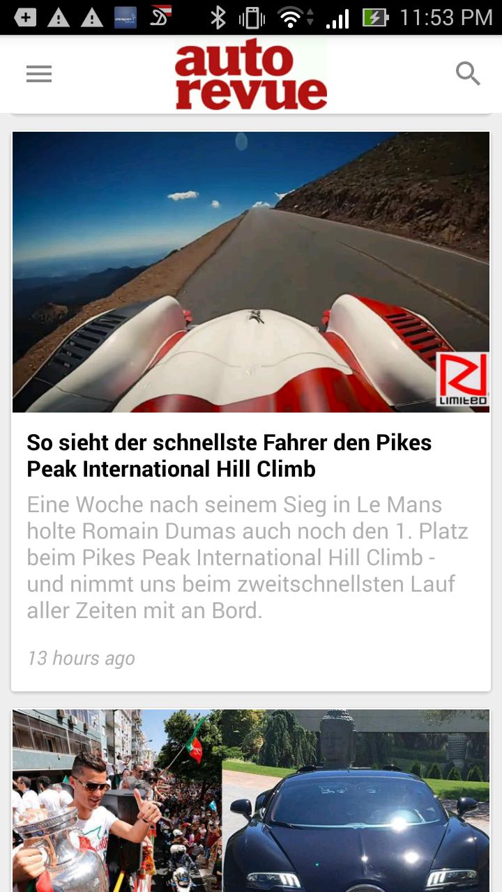 Autorevue Mobile App