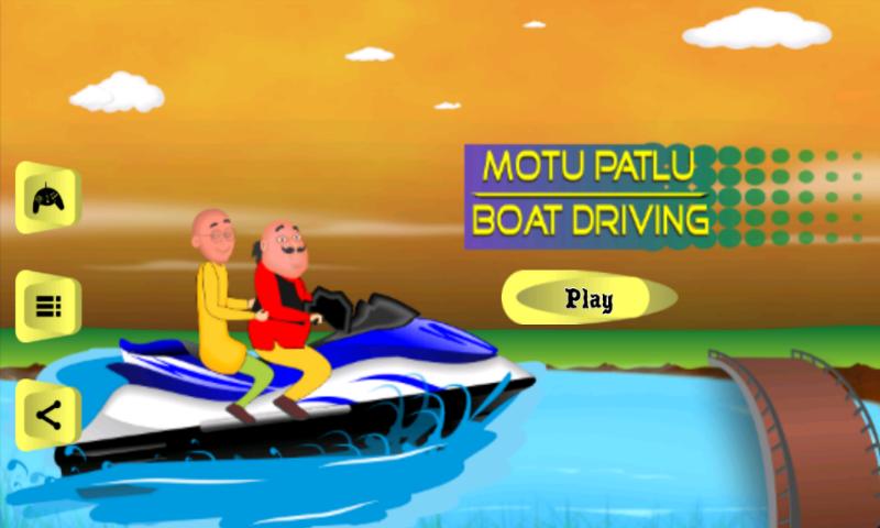 Motu Patlu Boat Driving