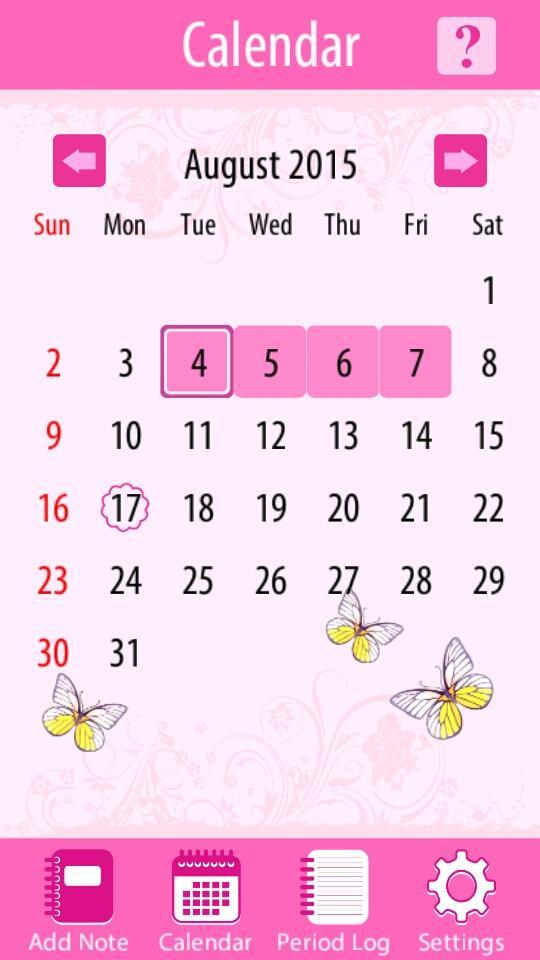 Women Period Calendar