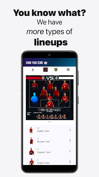Lineup: Show Your Score