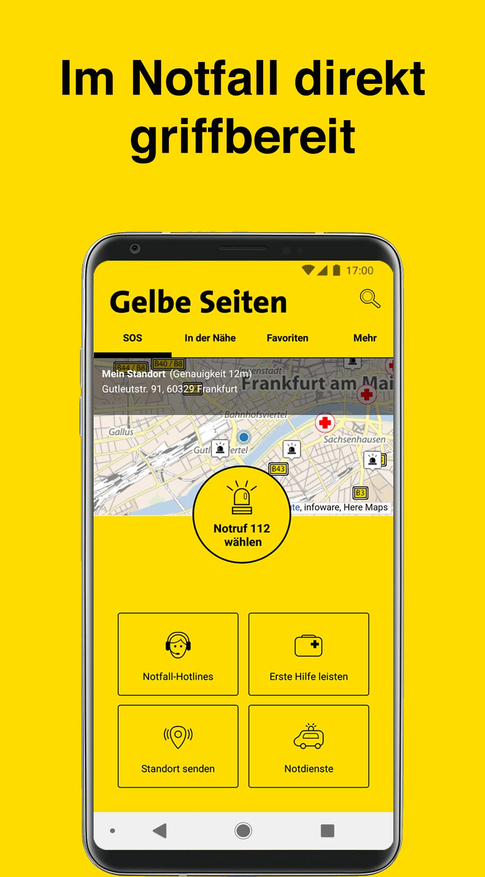 Gelbe Seiten Notfall-App