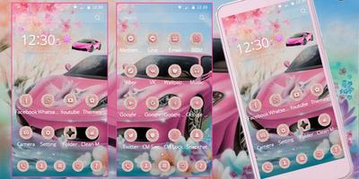 Theme Pink Lamborghini car