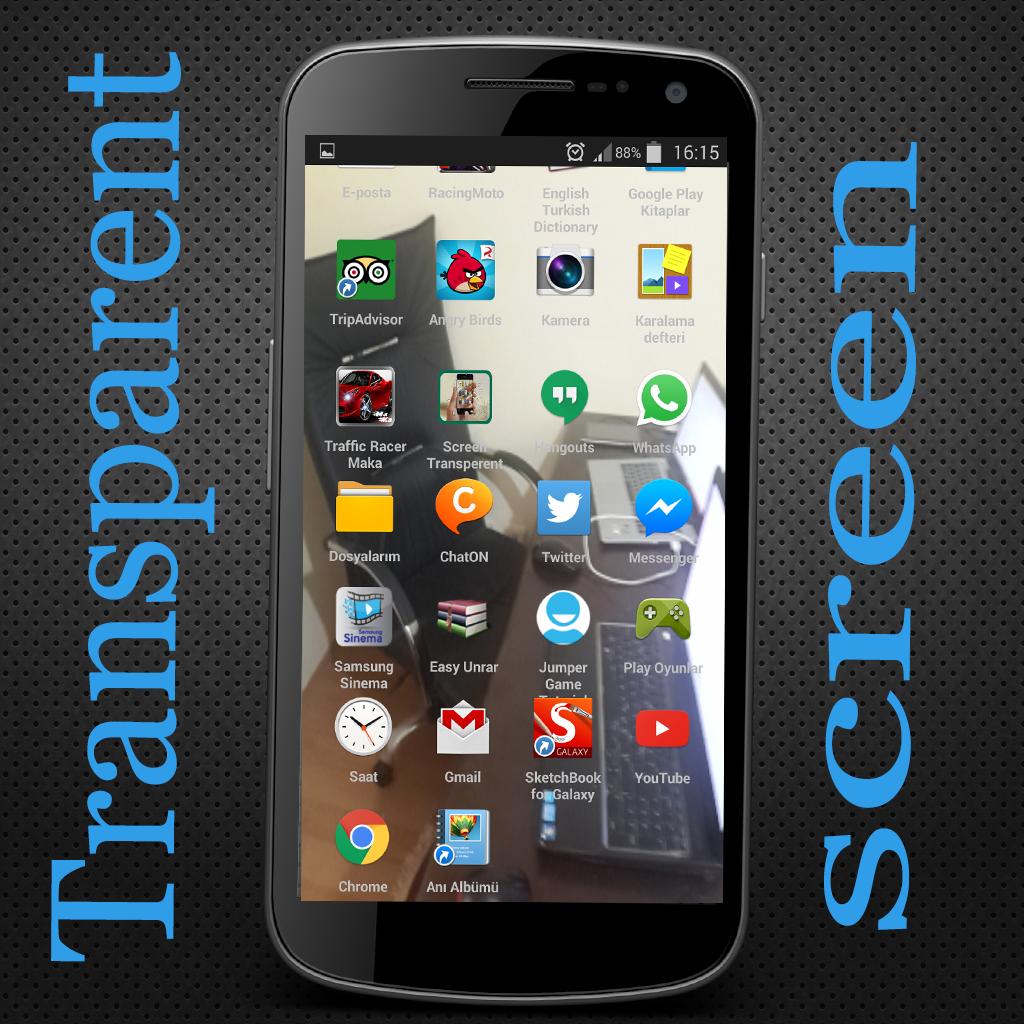 Transparet sreen launcher live