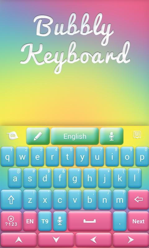 Bubbly GO Keyboard Theme