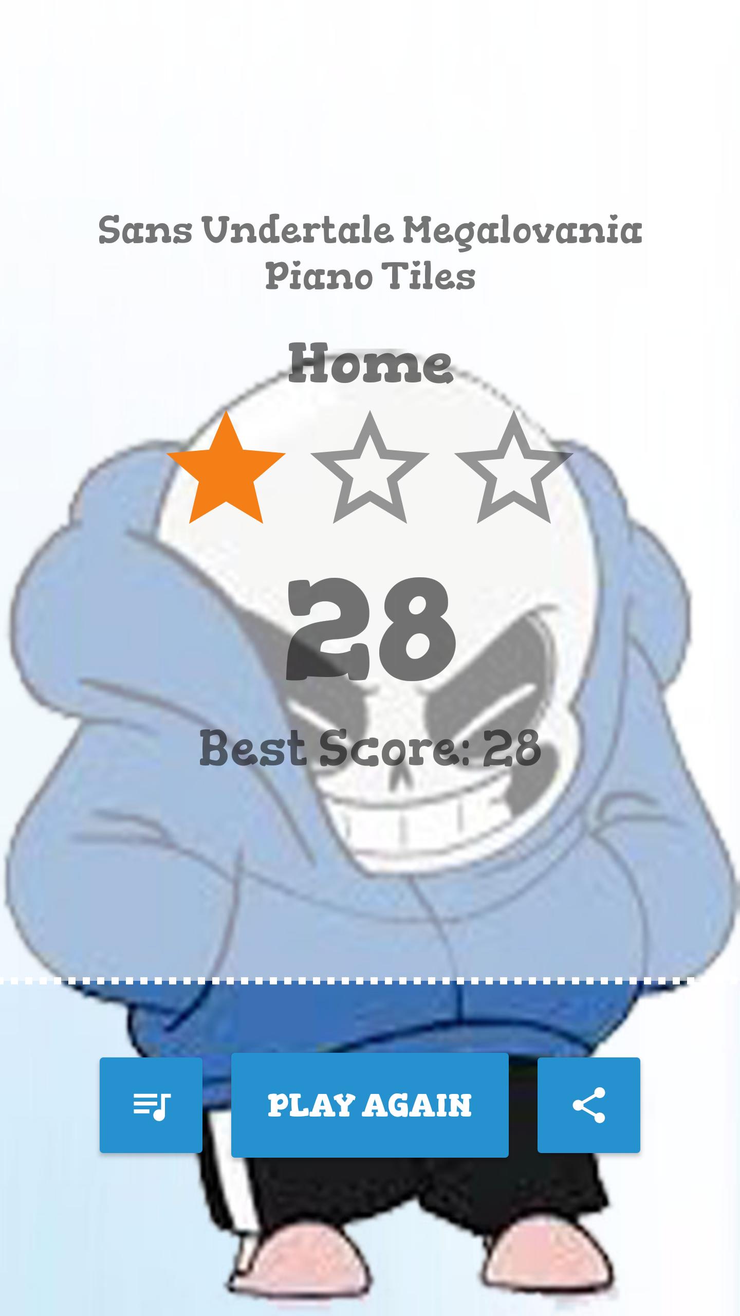 Sans Undertale Megalovania Piano Tiles