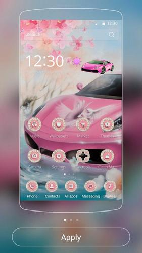 Theme Pink Lamborghini car