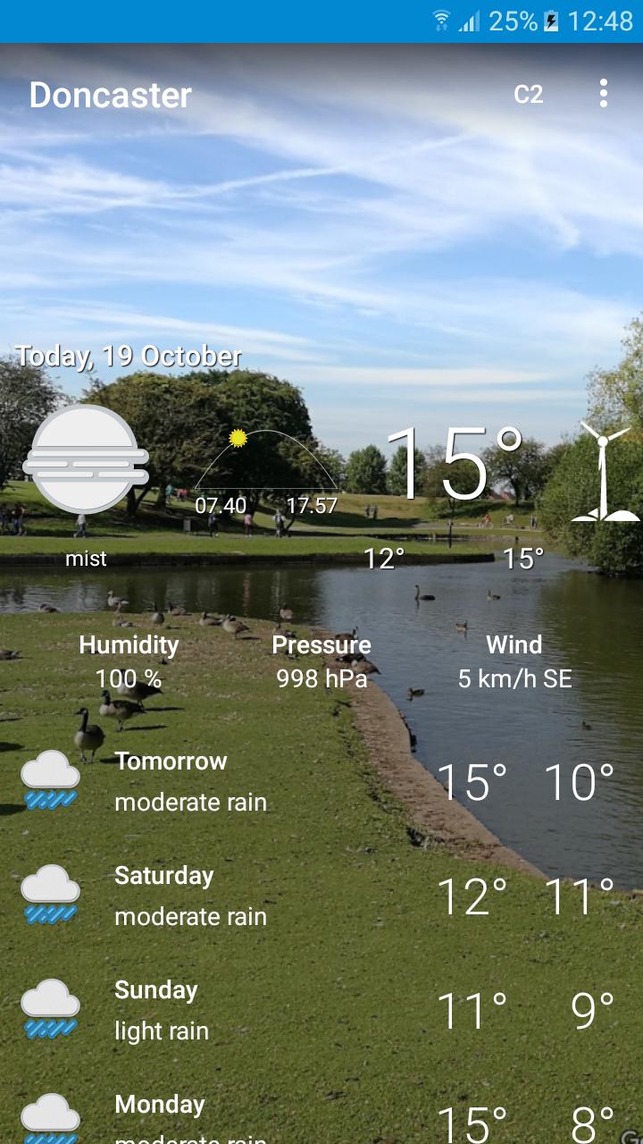 Doncaster, South Yorkshire - Weather