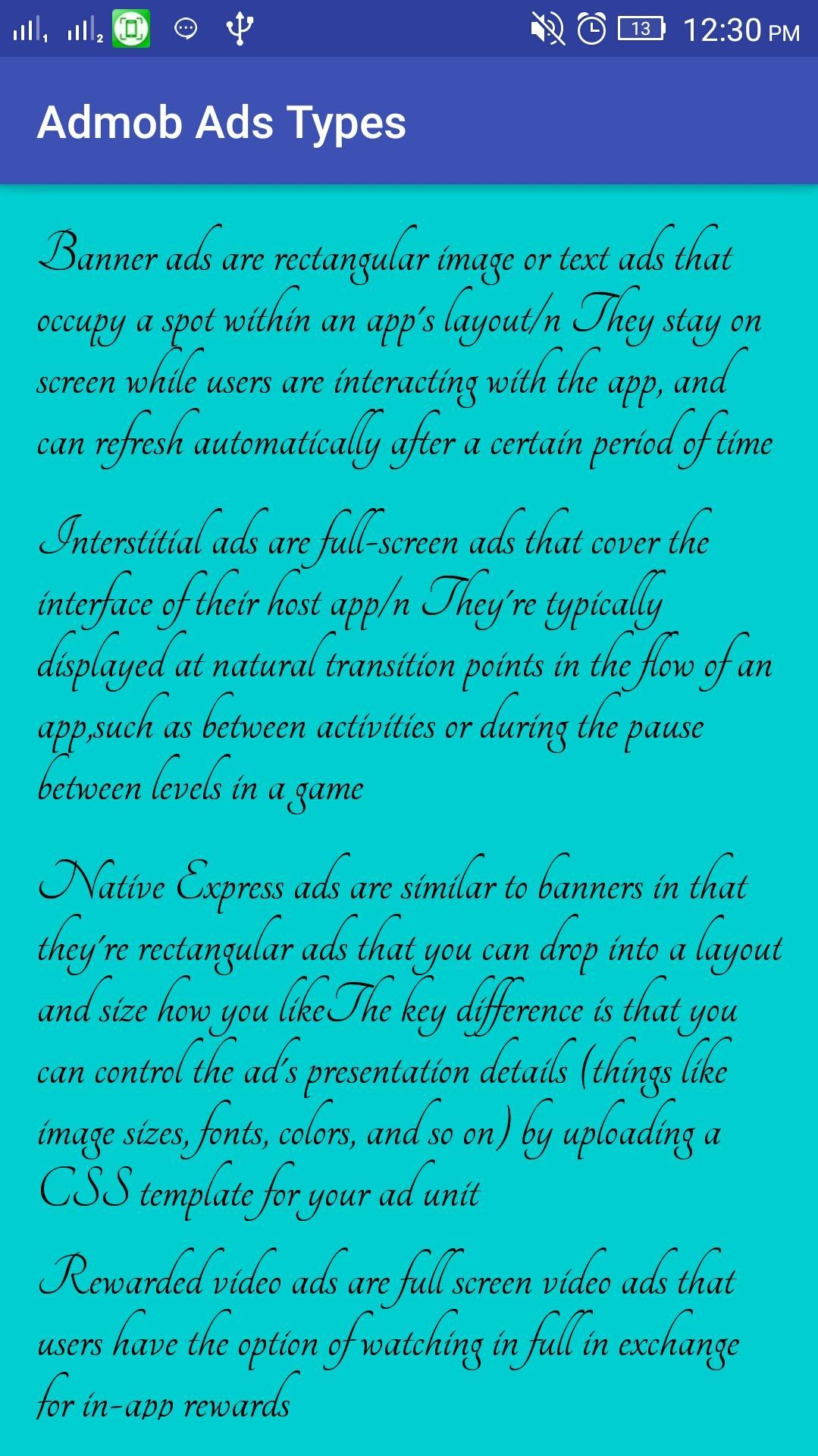 Admob Ads Example