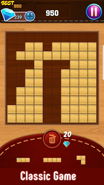 Block Puzzle : Classic Wood
