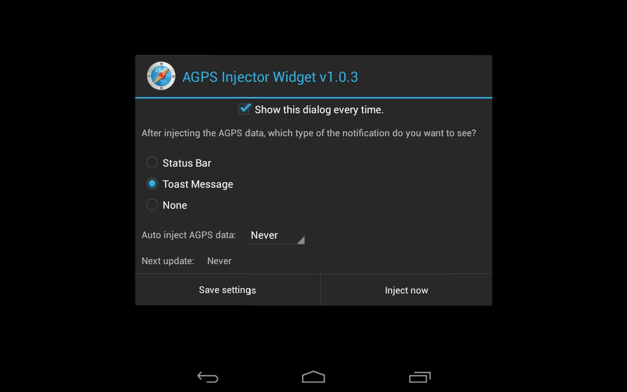 AGPS Injector Widget