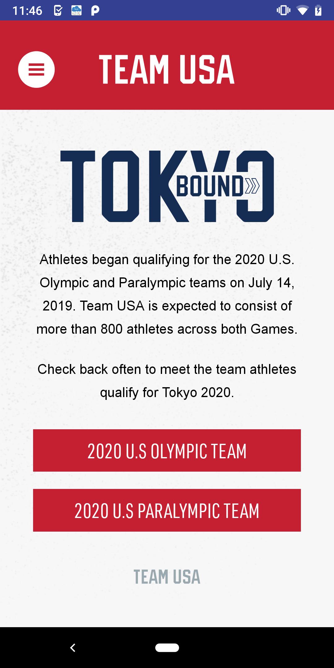 Team USA App