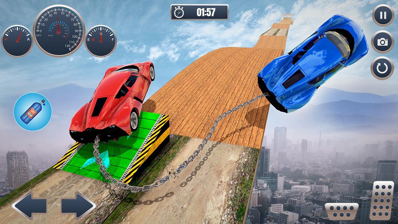 Chained Car Impossible Stunts Extreme Racer