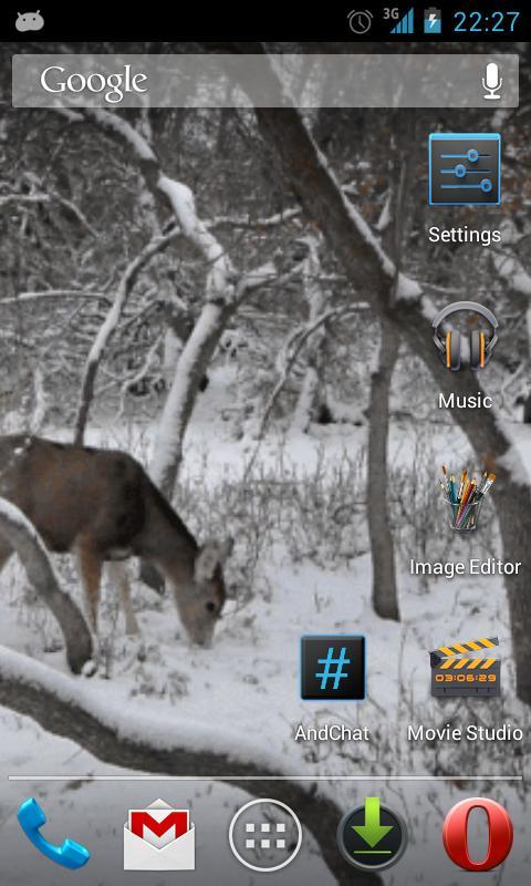 Winter Deer Live Wallpaper