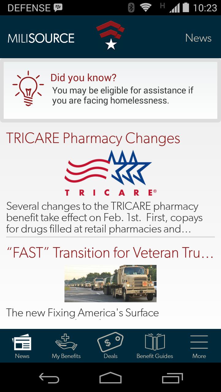 miliSOURCE Veterans Benefits