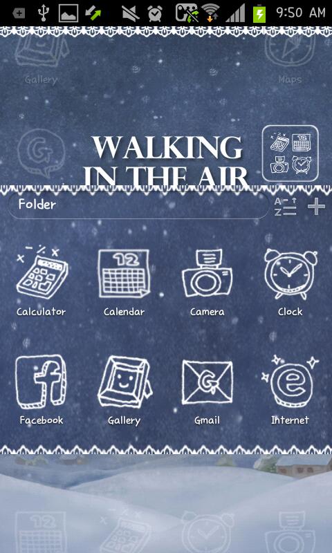 Snowman go launcher theme