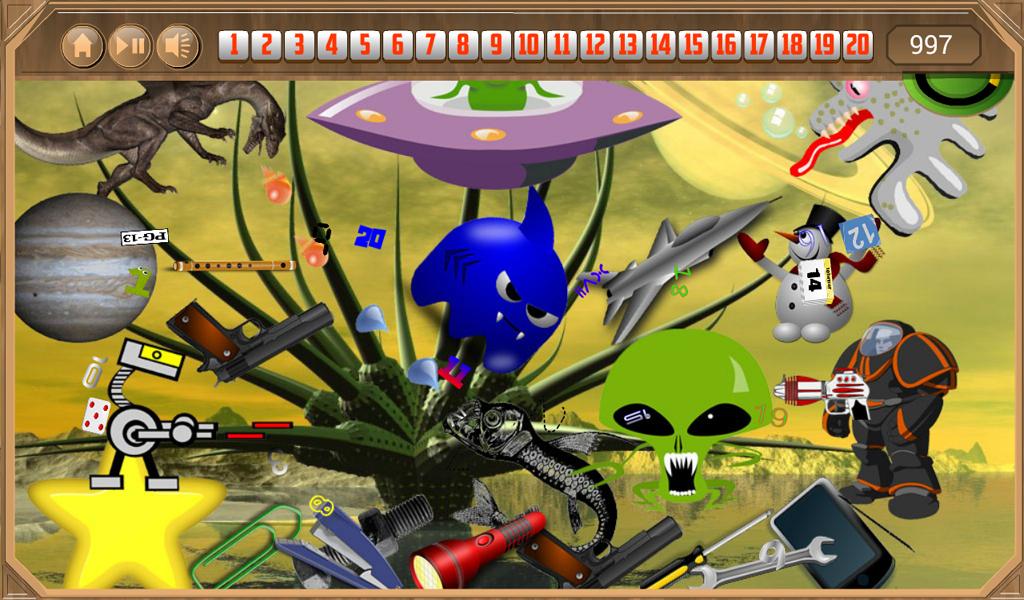 Space Junk Hidden Numbers