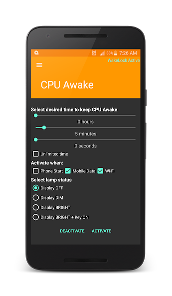 Wake Lock - CPU Awake