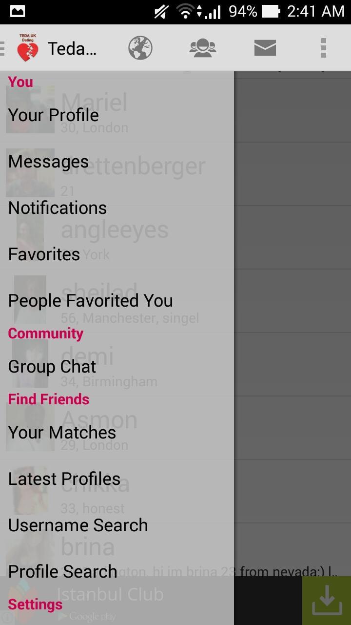 Teda UK Dating Application