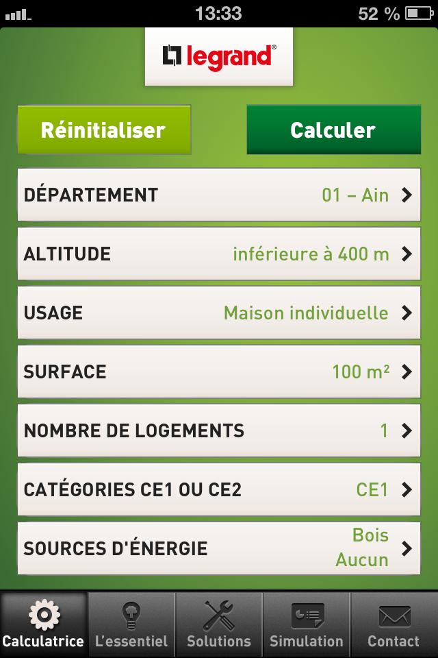 RT 2012, l'essentiel. Legrand