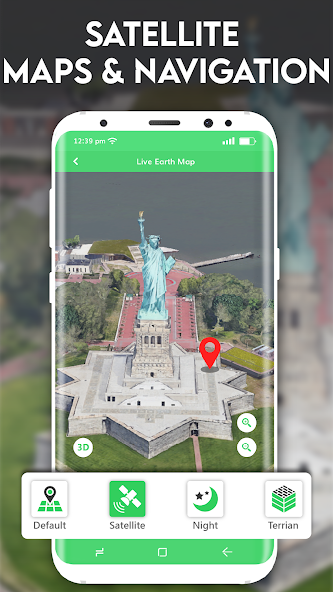 Live earth maps: 3d world map