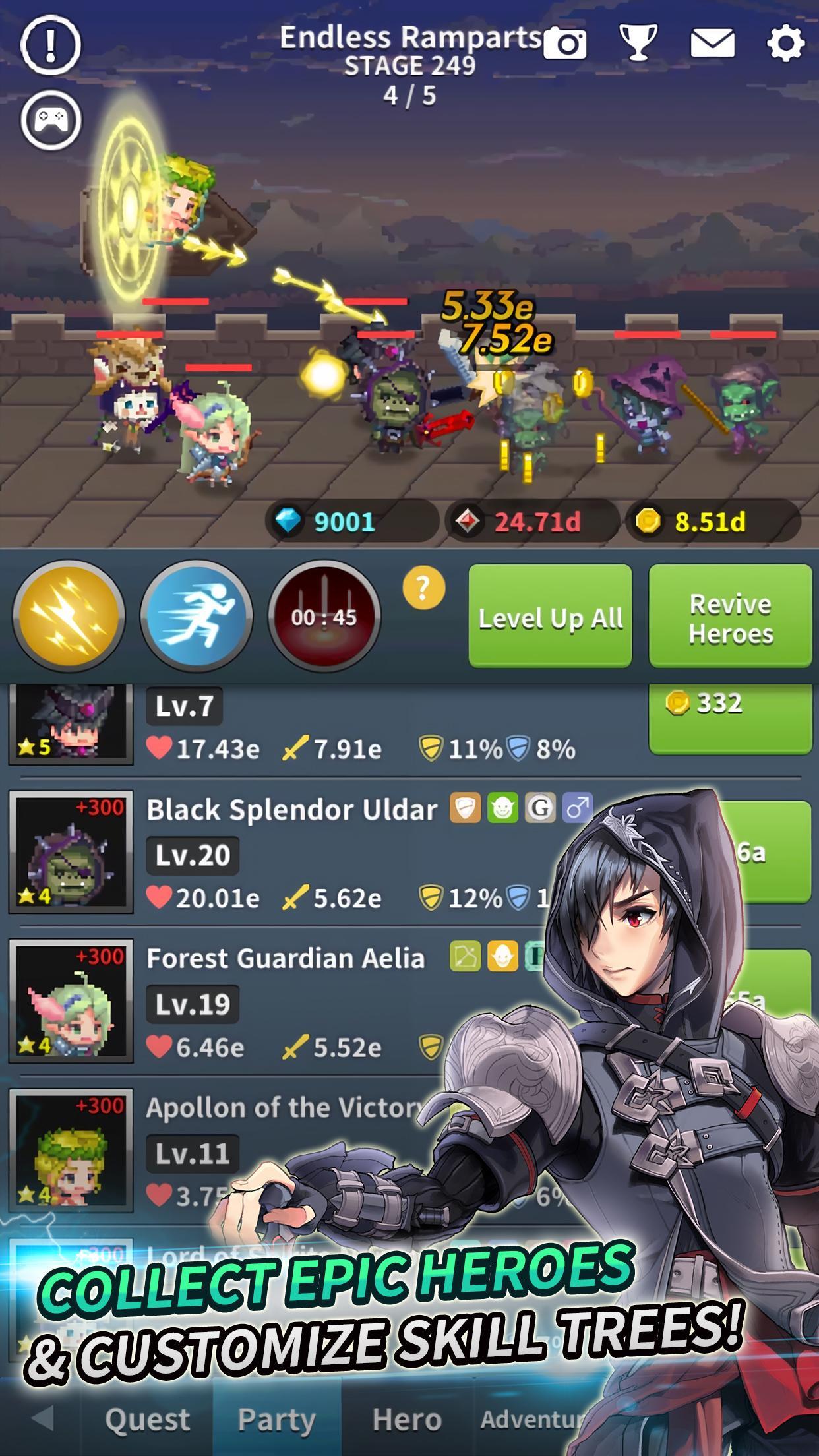 Infinity Knights: Nonstop idle RPG!