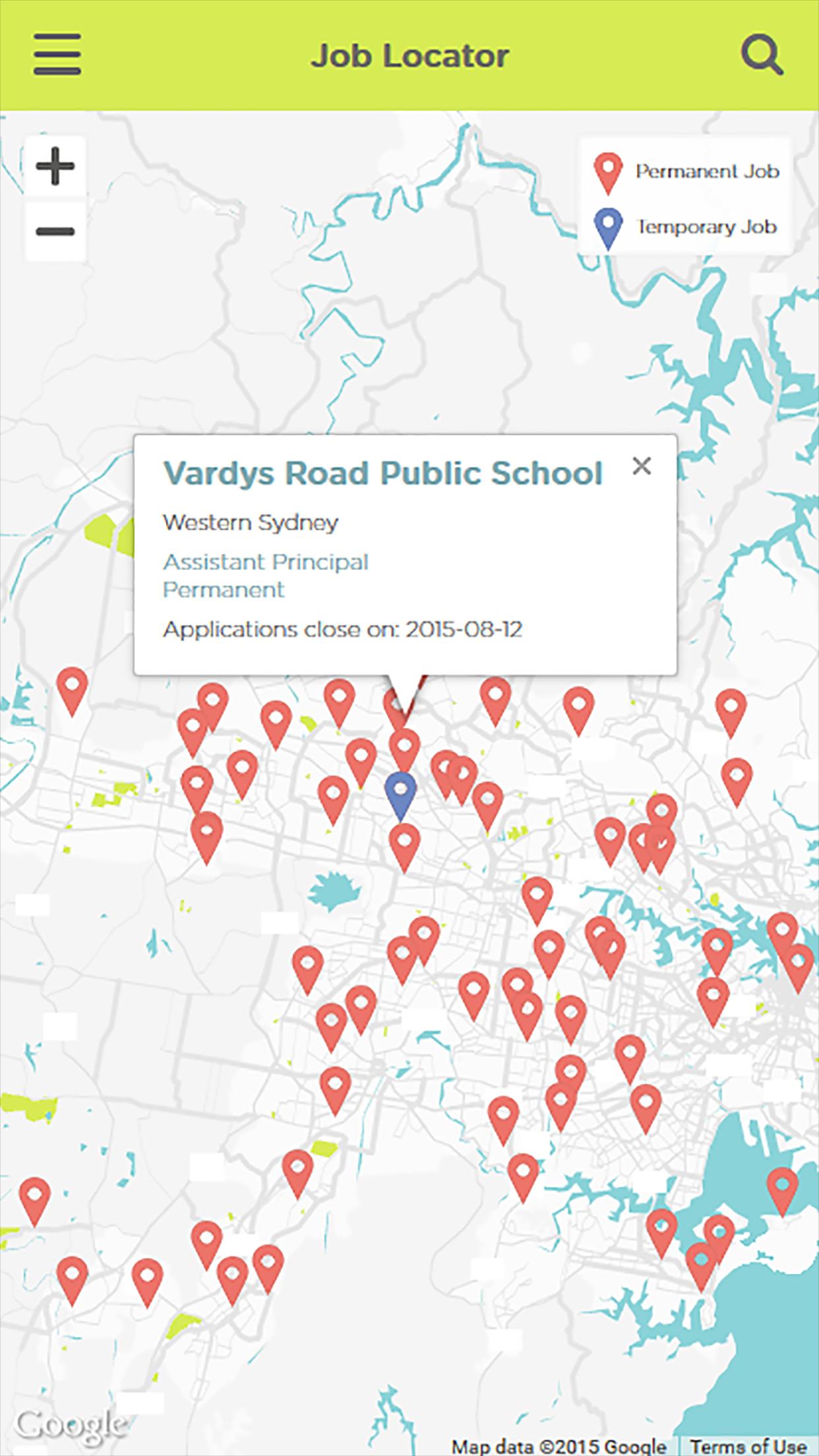 teach.NSW JobFeed Mobile