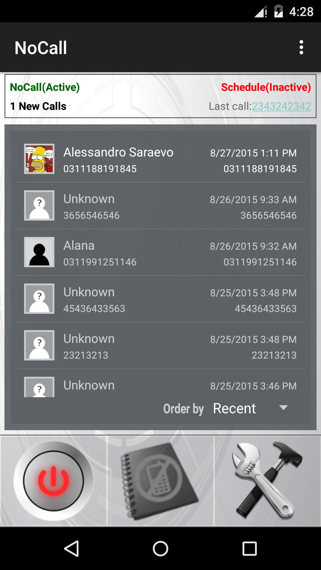 No Call Blacklist Call SPAM Blocker
