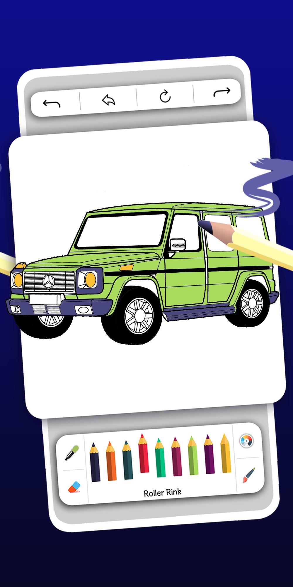 Coloring Book Mercedes car