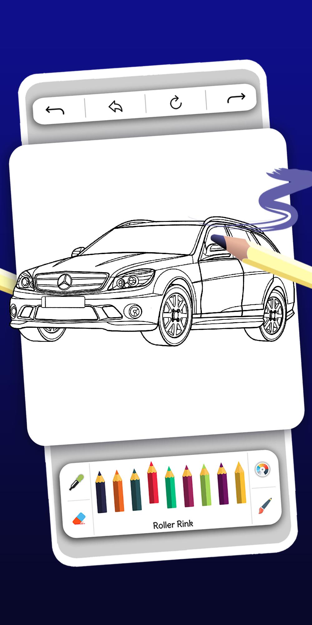 Coloring Book Mercedes car