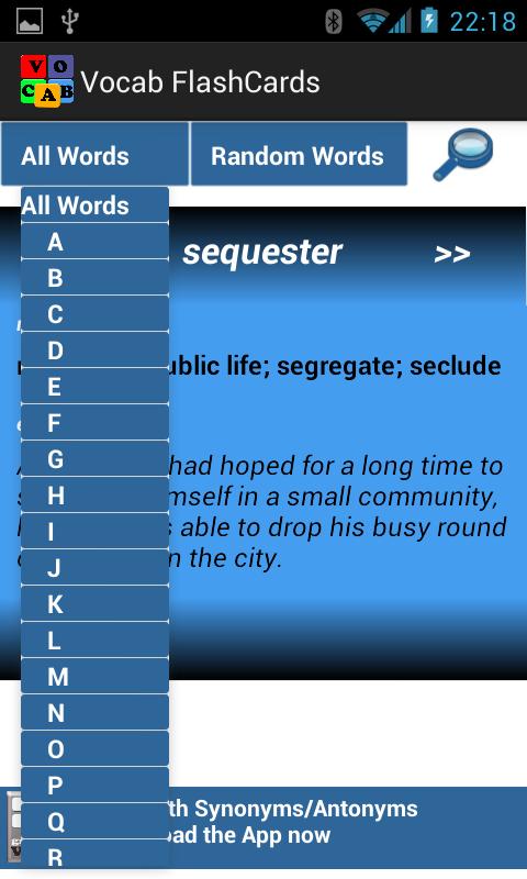 GRE/SAT/GMAT Vocab FlashCards