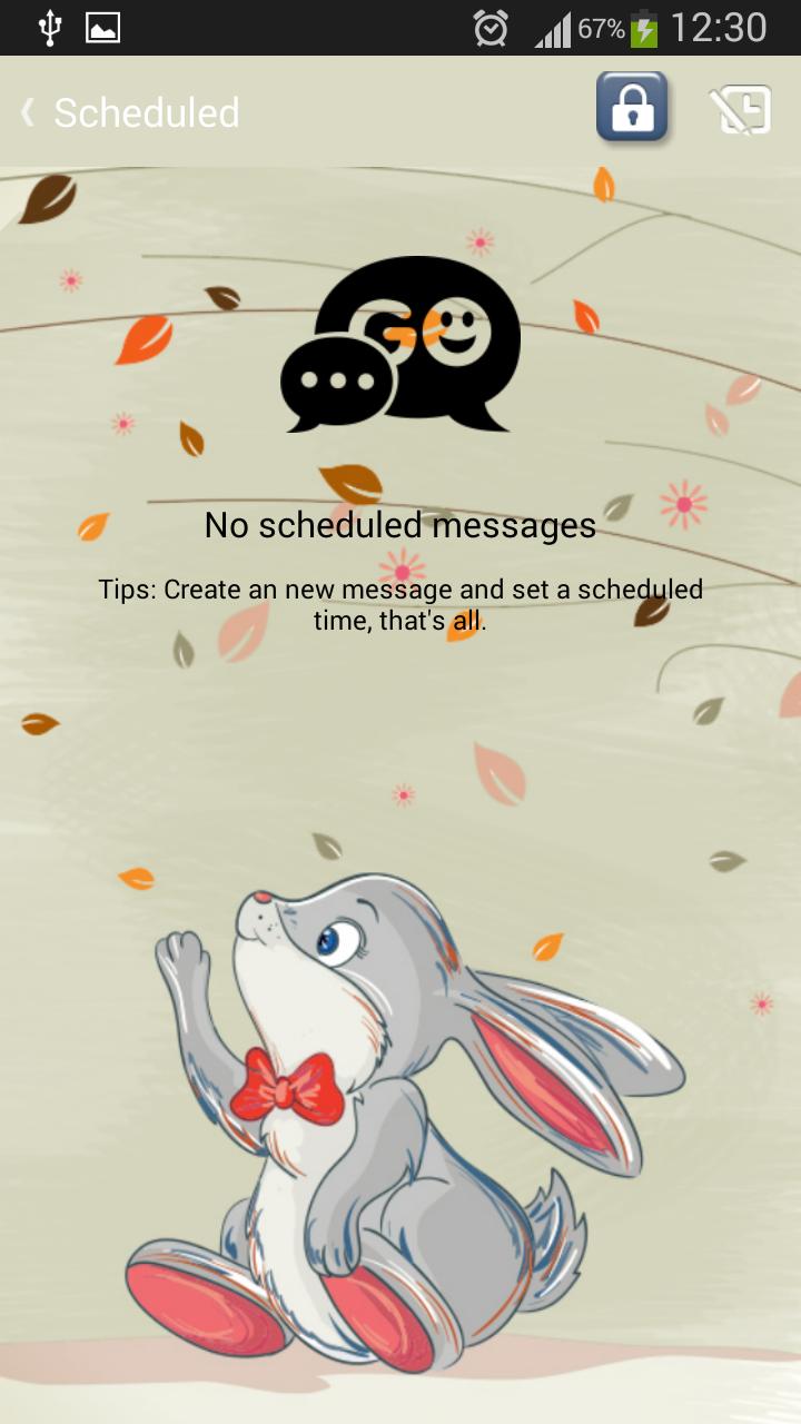 GO SMS Bunny Rabbit Theme