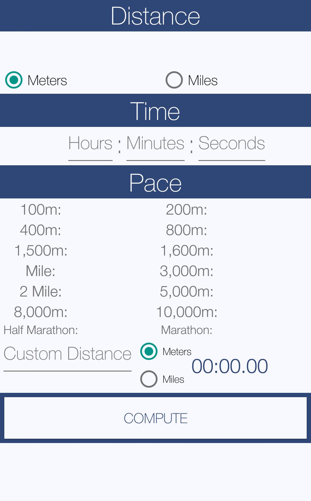 Track Pace Calculator